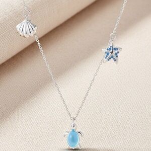 Silver Sea Life Charm Necklace